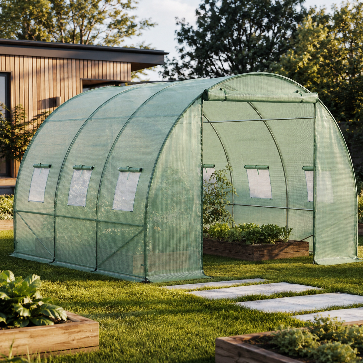 Serre Tunnel de Jardin 3x3 m Renforcée