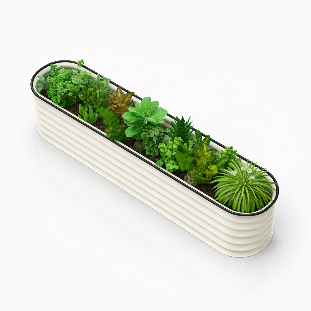 Bac de culture surélevé acier galvanisé 195x105x30cm SerraBloom