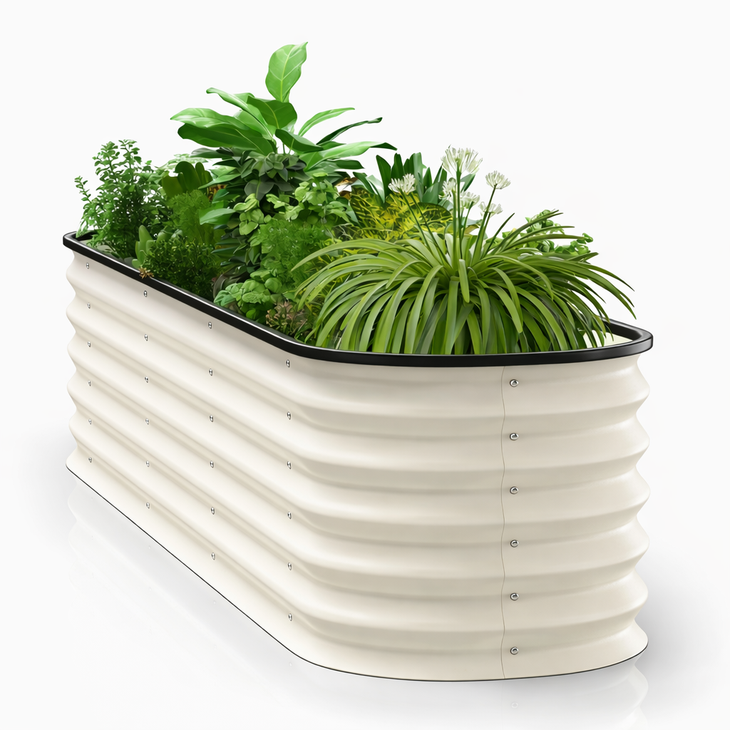 Bac de culture surélevé acier galvanisé 195x105x30cm SerraBloom